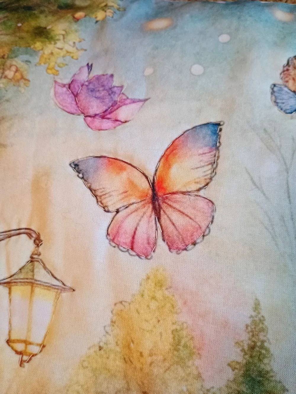 Decorative Garden Path Butterfly Pillow COVER. Pillow Not Included.
